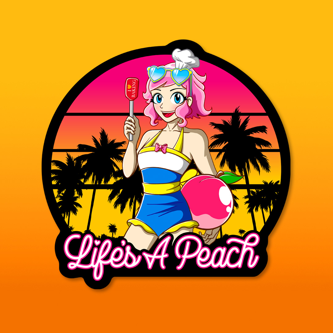Life’s A Peach Sticker